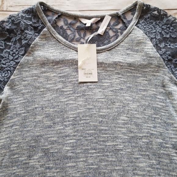 New Candies Metallic Lace Blouse Top Large - Picture 8 of 8